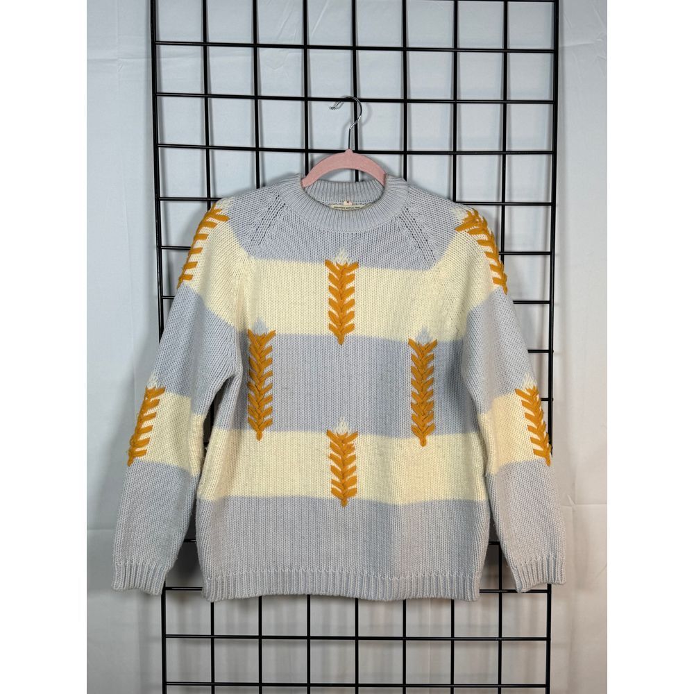 Vintage 70's DONNKENNY 100% Virgin Acrylic Sweater Womens S Blue Winter Snow Ski